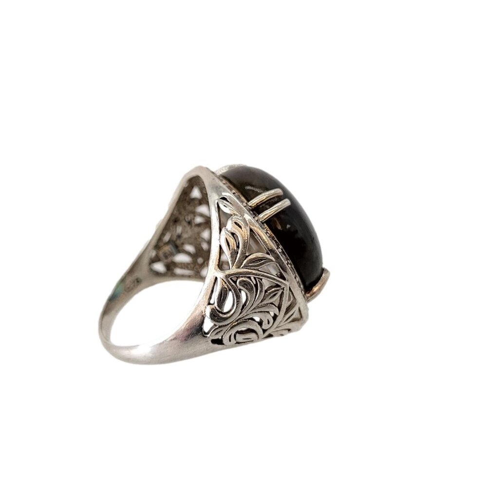 Nicky Butler Size 12 Labradorite Gem Round Statement Ring .925 Sterling Silver - Picture 3 of 7